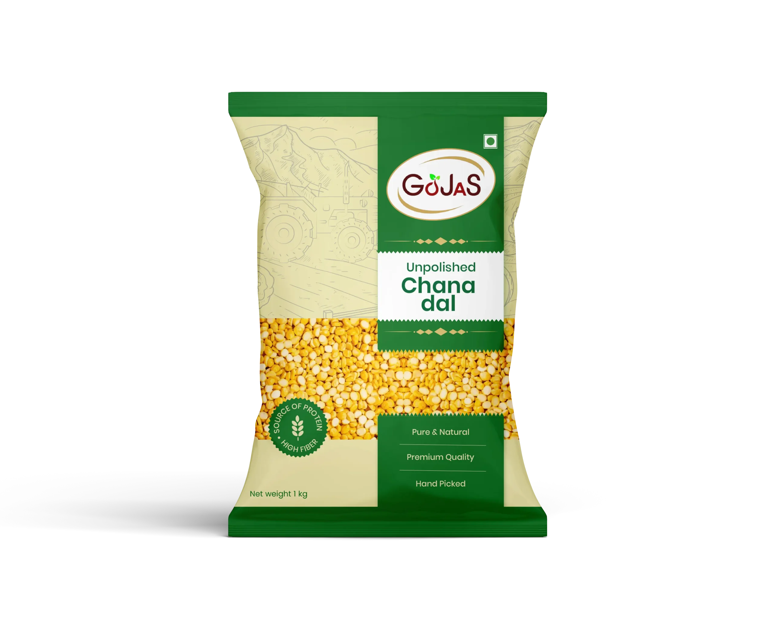 Gojas Chana Dal Sachet Bag Front